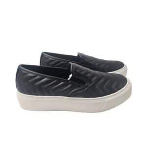 Wild Pair Milann Black Quilted Slip On Platform Sneakers Womens 8